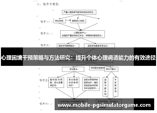 心理困境干预策略与方法研究：提升个体心理调适能力的有效途径