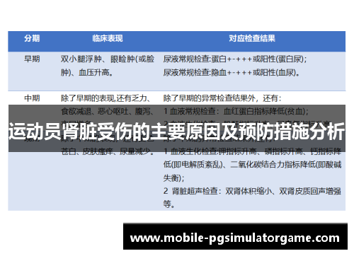 运动员肾脏受伤的主要原因及预防措施分析